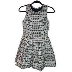 Topshop Black and White Patterned Dress